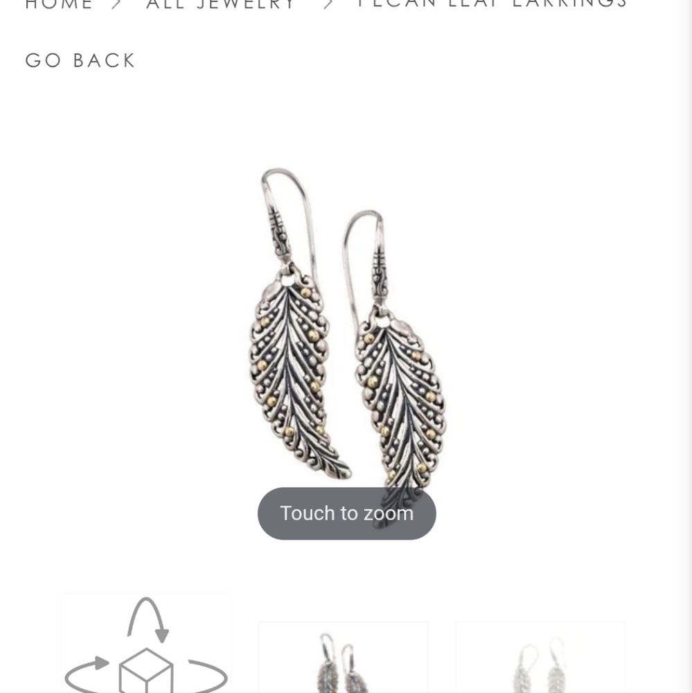Samuel B Sterling Silver and 18K yellow gold Leaf Earrings